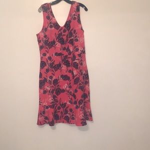 Coral floral dress